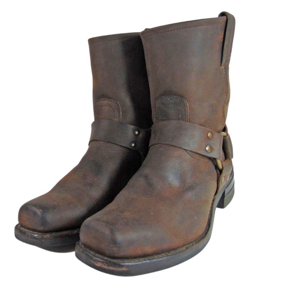 FRYE 87400 Harness Brown Motorcycle Boots Size 9.5 - Picture 3 of 10